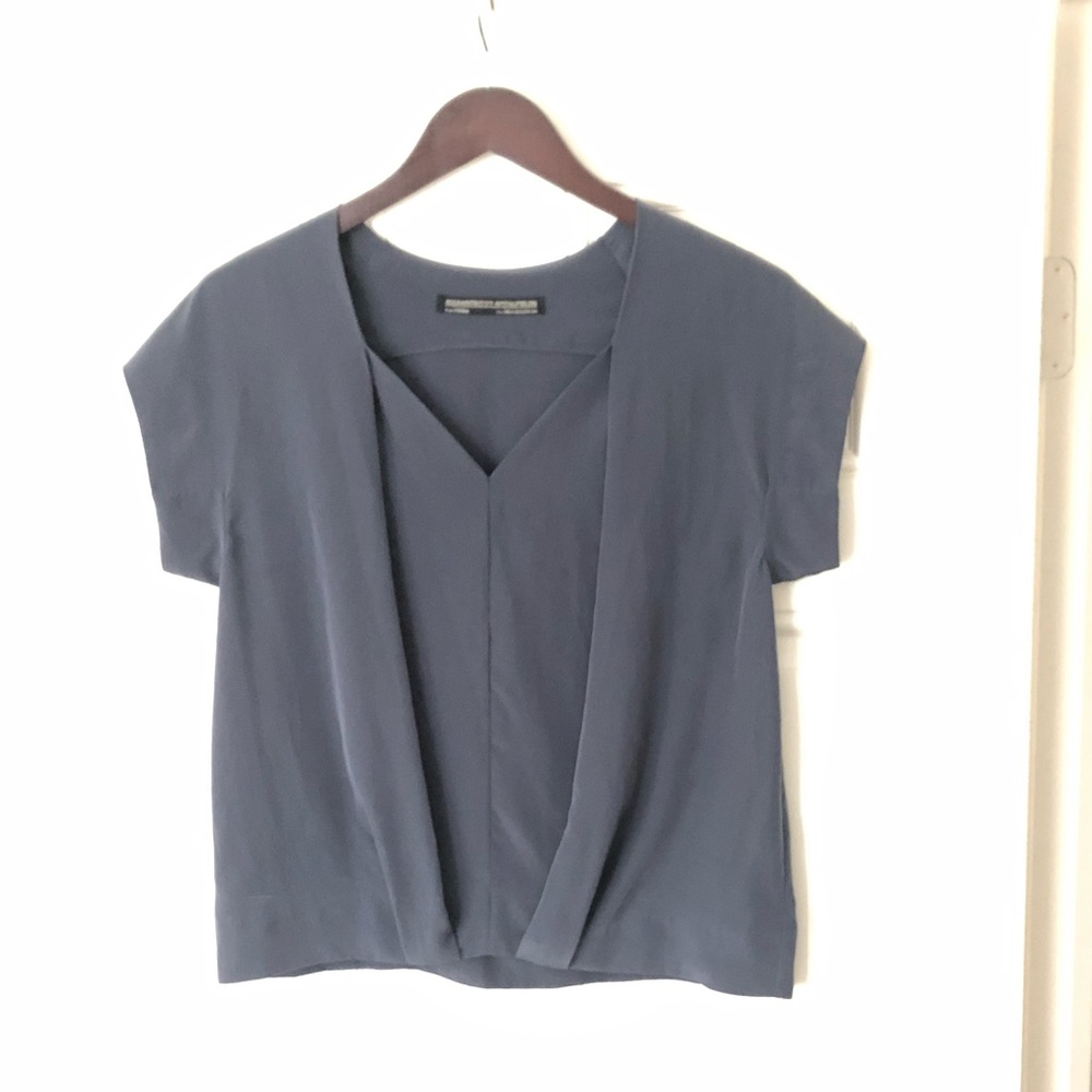 ALL SAINTS SILKY V-NECK TOP US2